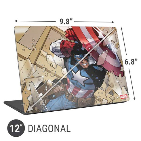 Marvel Captain America Epic Shield Break Universal Laptop 12in (9.8 x 6.8in) Skin
